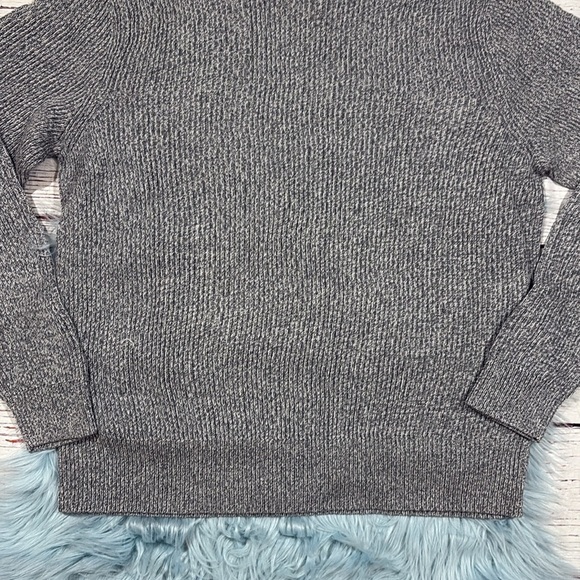 NWOT AYR Men's Crewneck The Sloop Fuzzy TV Ribbed Gray Sweater - Picture 7 of 10